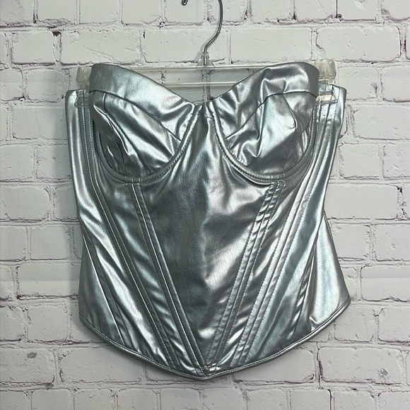 Fashion Nova Bae for Tonight Faux Leather Corset Top - Picture 2 of 13